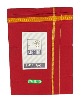 Red Color 2M Pentex design Dhoti