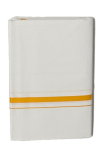 Mens Cotton White Thick Border Dhoti - Sarathi 2M